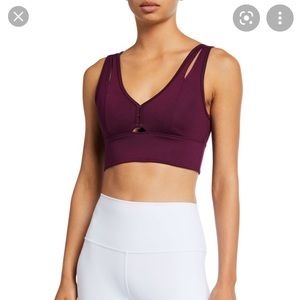 Alo yoga United long bra in black plum